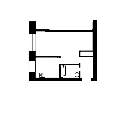 Планировка этой квартиры по данным Циан