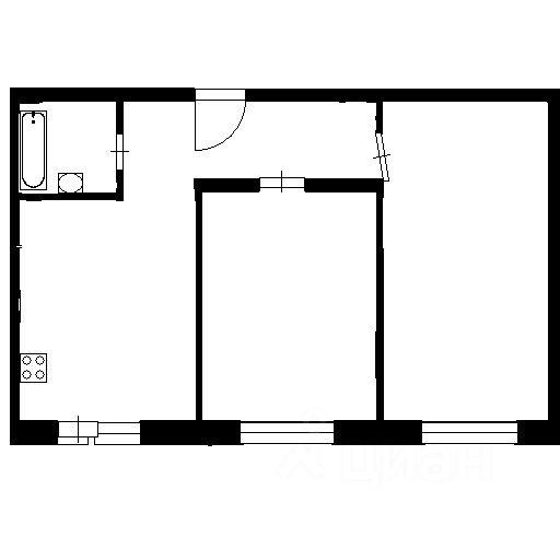 Планировка этой квартиры по данным Циан