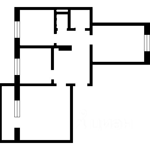 Планировка этой квартиры по данным Циан