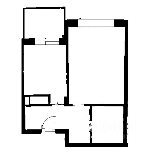 Планировка этой квартиры по данным Циан