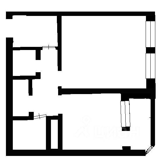 Планировка этой квартиры по данным Циан