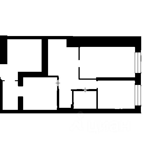 Планировка этой квартиры по данным Циан