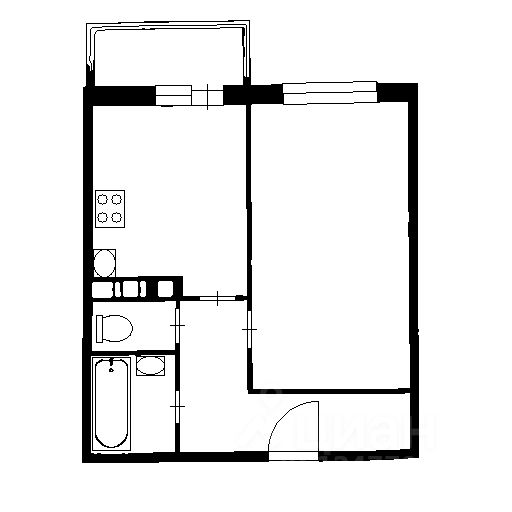 Планировка этой квартиры по данным Циан