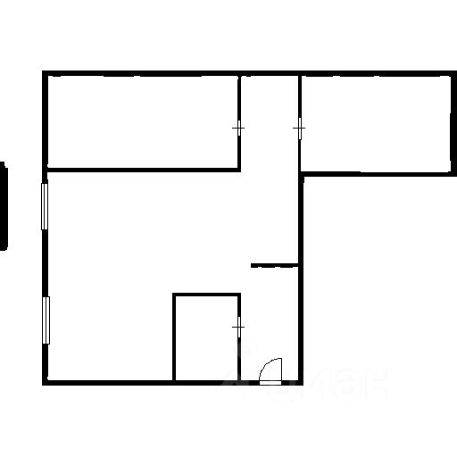 Планировка этой квартиры по данным Циан
