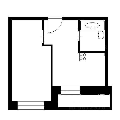Планировка этой квартиры по данным Циан