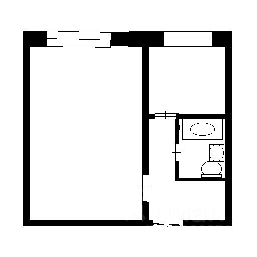 Планировка этой квартиры по данным Циан