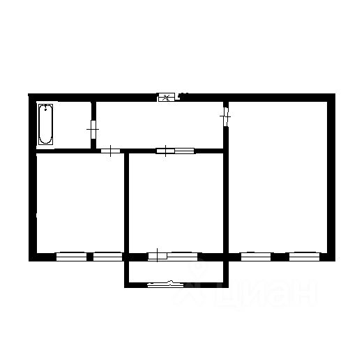 Планировка этой квартиры по данным Циан