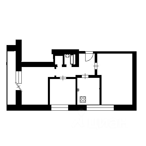 Планировка этой квартиры по данным Циан