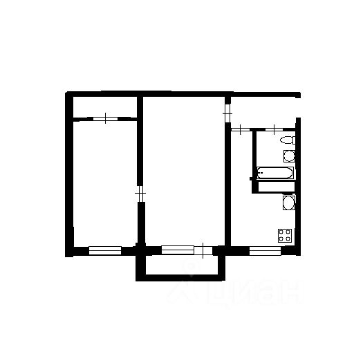 Планировка этой квартиры по данным Циан