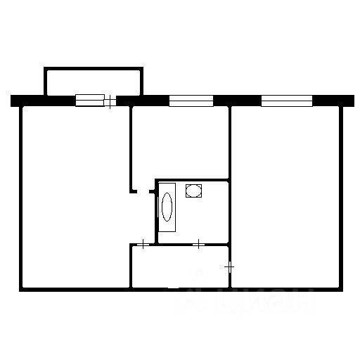 Планировка этой квартиры по данным Циан