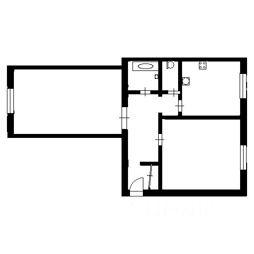 Планировка этой квартиры по данным Циан