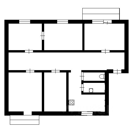 Планировка этой квартиры по данным Циан