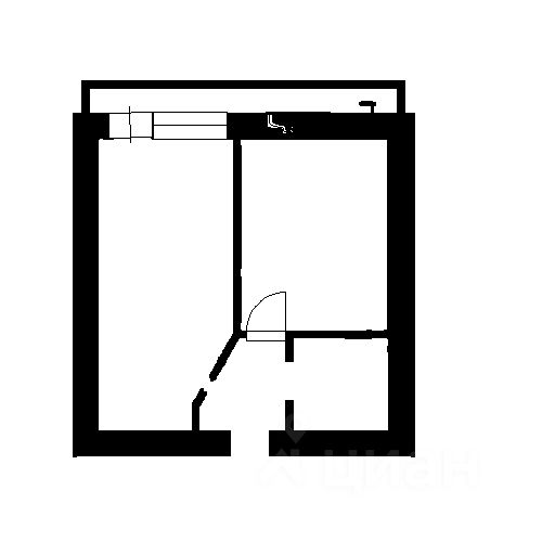 Планировка этой квартиры по данным Циан
