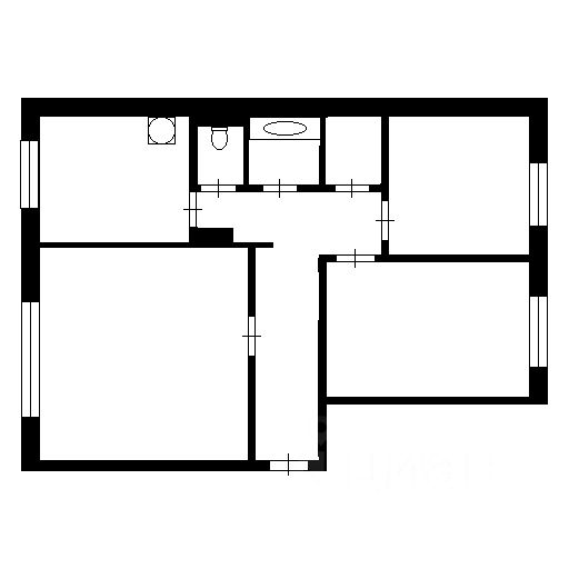 Планировка этой квартиры по данным Циан