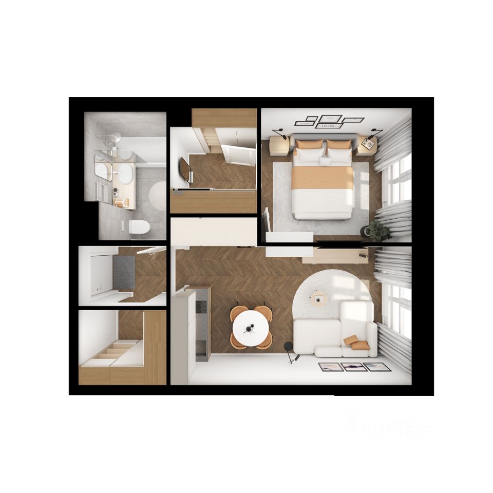 1-комн.кв., 38,2 м², 10/24 этаж