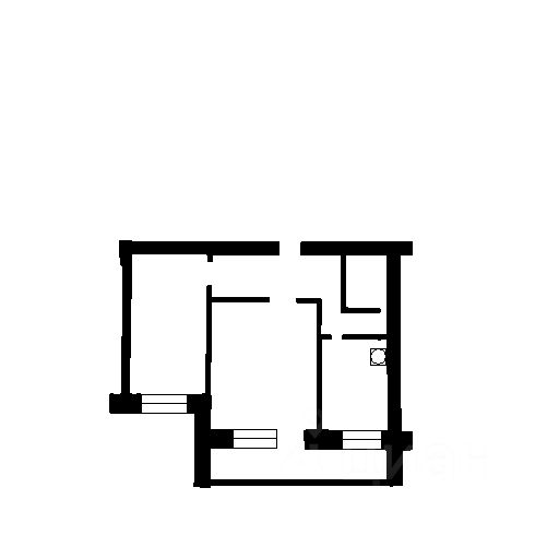 Планировка этой квартиры по данным Циан