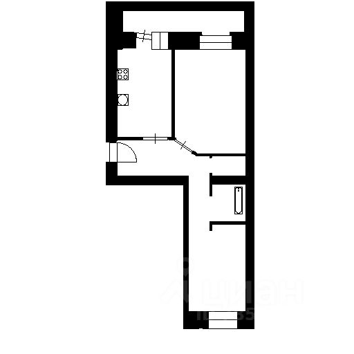 Планировка этой квартиры по данным Циан