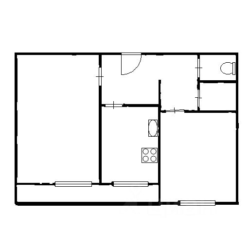 Планировка этой квартиры по данным Циан