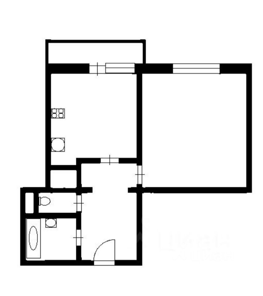 Планировка этой квартиры по данным Циан