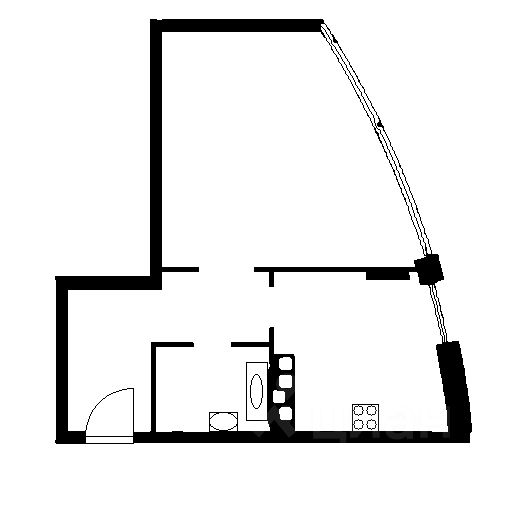 Планировка этой квартиры по данным Циан