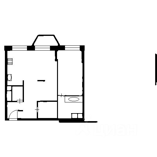 Планировка этой квартиры по данным Циан
