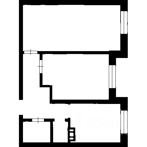 Планировка этой квартиры по данным Циан