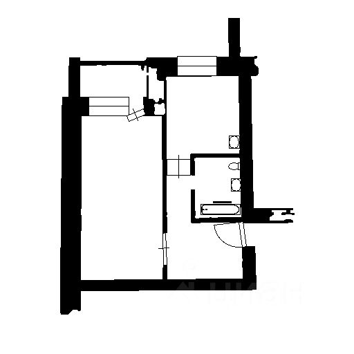 Планировка этой квартиры по данным Циан
