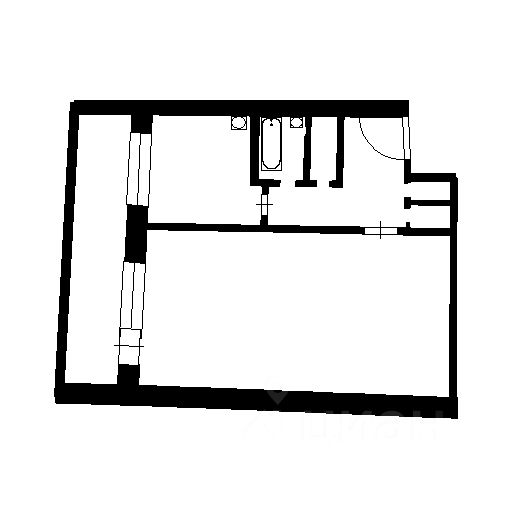 Планировка этой квартиры по данным Циан