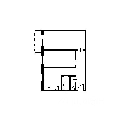 Планировка этой квартиры по данным Циан
