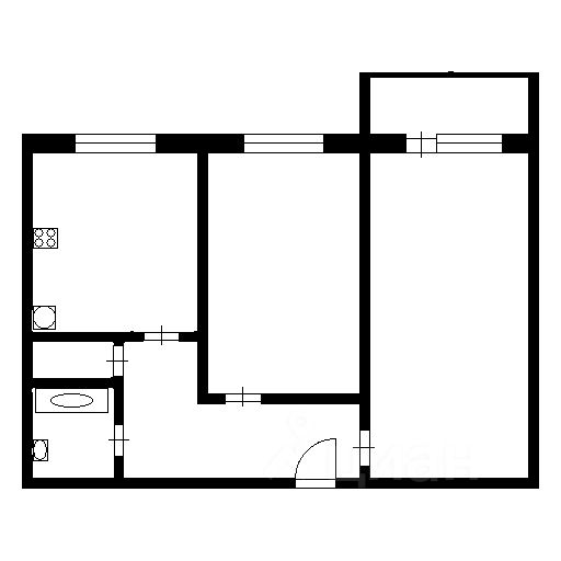 Планировка этой квартиры по данным Циан