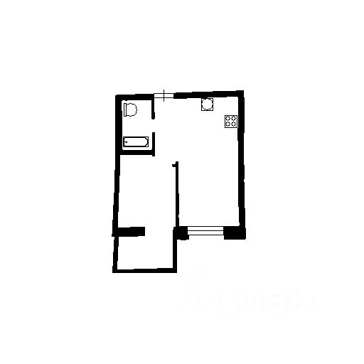 Планировка этой квартиры по данным Циан