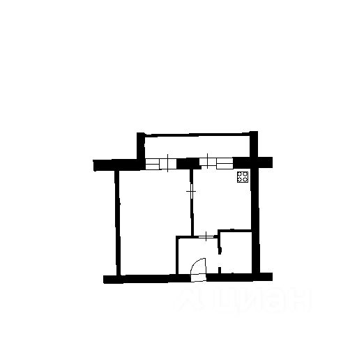 Планировка этой квартиры по данным Циан