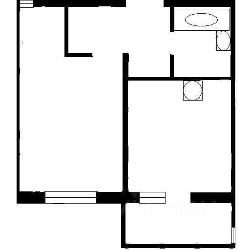 Планировка этой квартиры по данным Циан