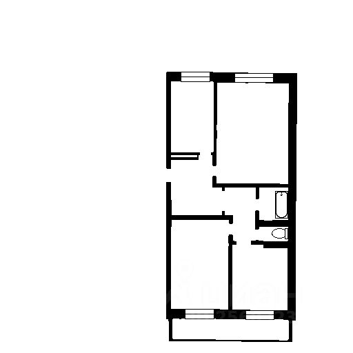 Планировка этой квартиры по данным Циан
