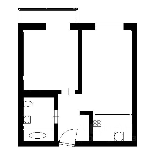 Планировка этой квартиры по данным Циан