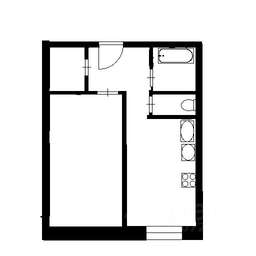 Планировка этой квартиры по данным Циан