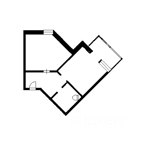 Планировка этой квартиры по данным Циан