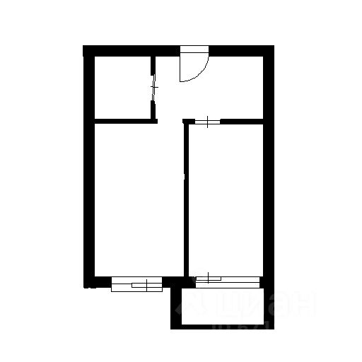 Планировка этой квартиры по данным Циан