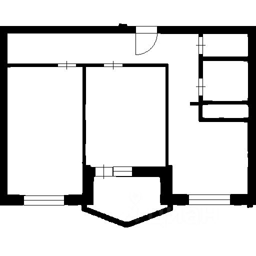 Планировка этой квартиры по данным Циан