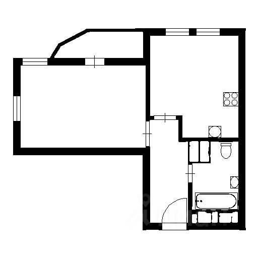 Планировка этой квартиры по данным Циан