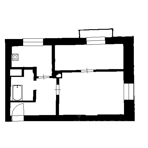 Планировка этой квартиры по данным Циан