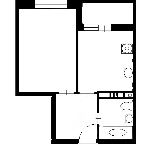 Планировка этой квартиры по данным Циан