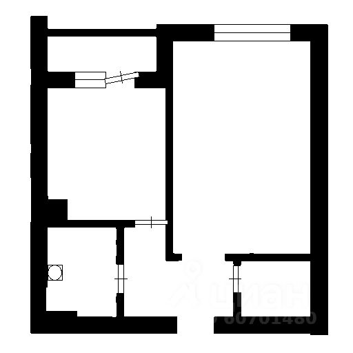 Планировка этой квартиры по данным Циан