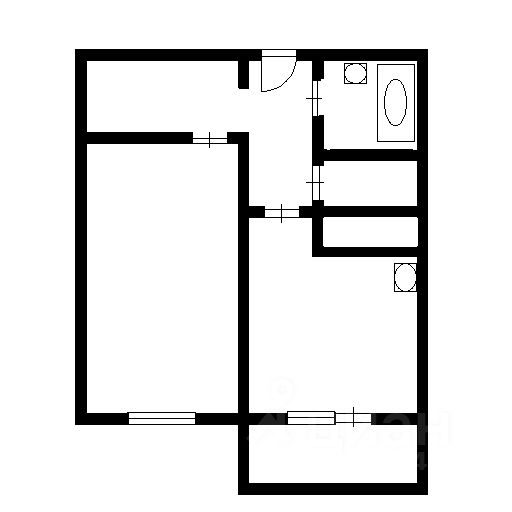 Планировка этой квартиры по данным Циан