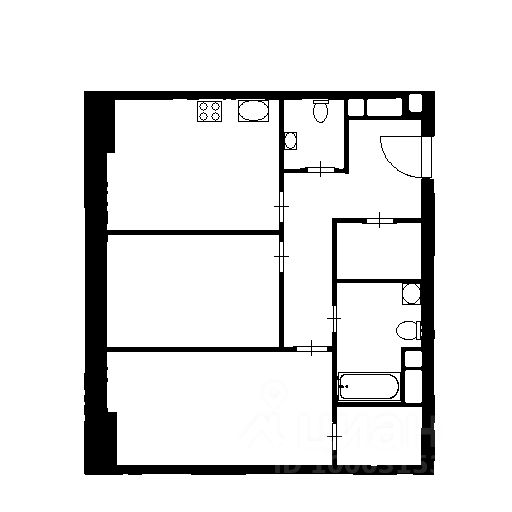 Планировка этой квартиры по данным Циан