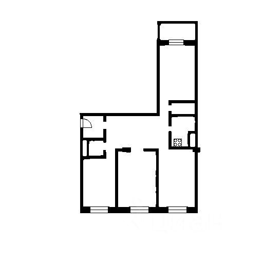 Планировка этой квартиры по данным Циан
