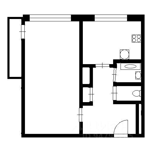 Планировка этой квартиры по данным Циан