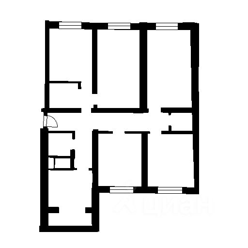 Планировка этой квартиры по данным Циан