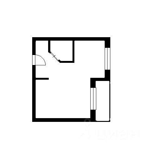 Планировка этой квартиры по данным Циан