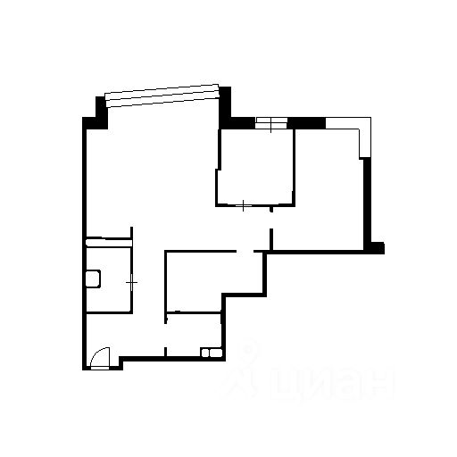 Планировка этой квартиры по данным Циан